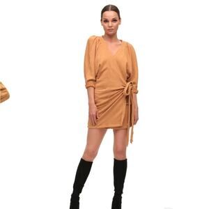 N:Philanthropy  Women's Bresson Camel Tan Wrap Fleece Dress Size Smalll New